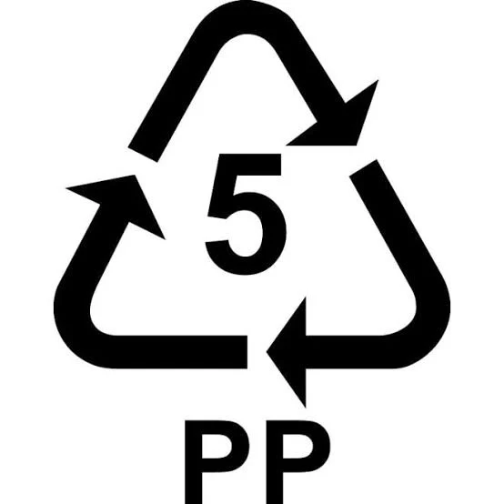 Símbolo de reciclaje 5 PP