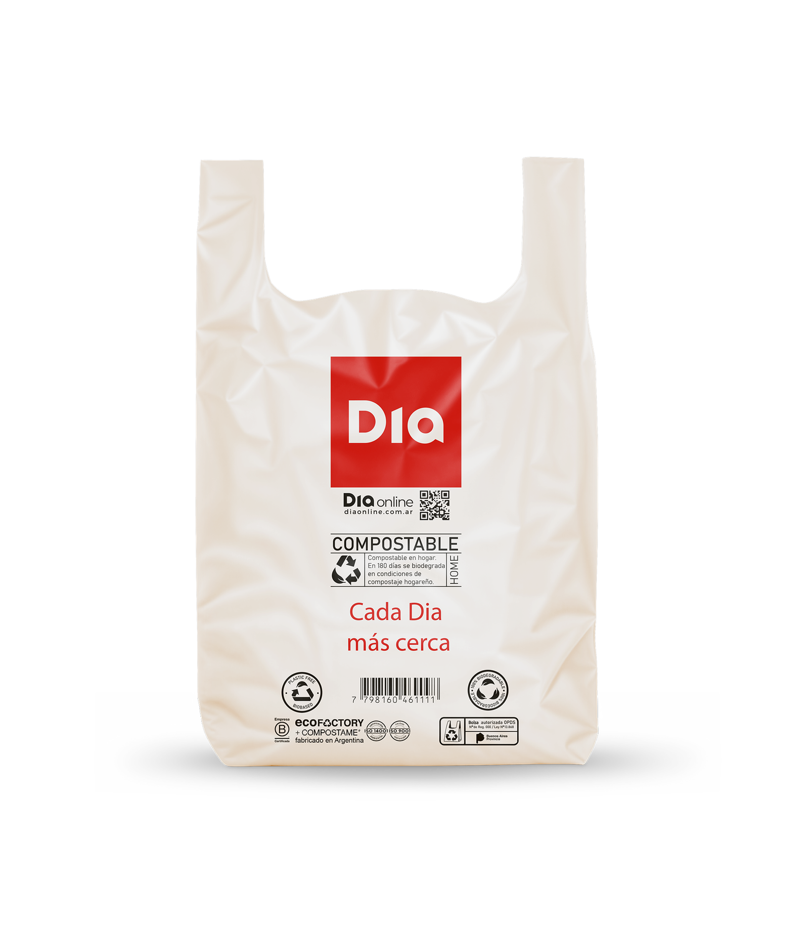 Bolsa compostable verde claro