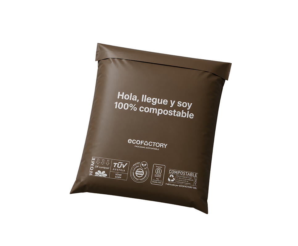 Sobre negro para envíos de comercio electrónico