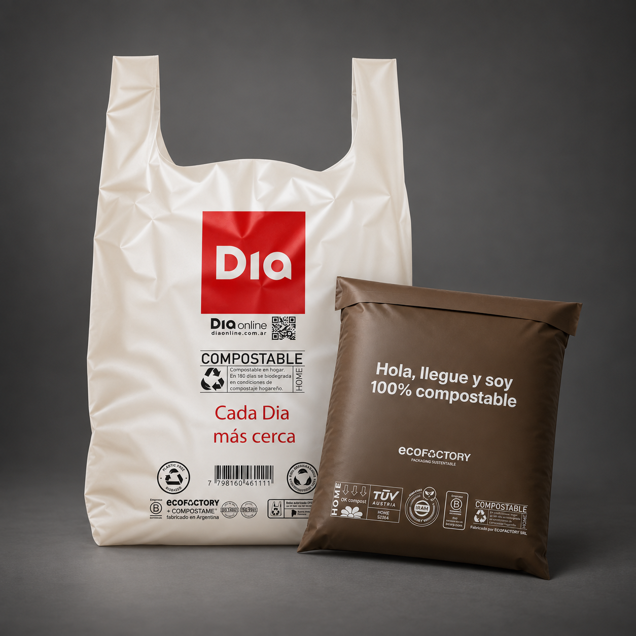 Bolsa Ecofactory: hola, llegué y soy 100% compostable
